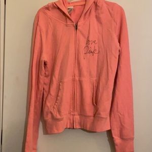 Victoria secret pink hooded full zip jacket